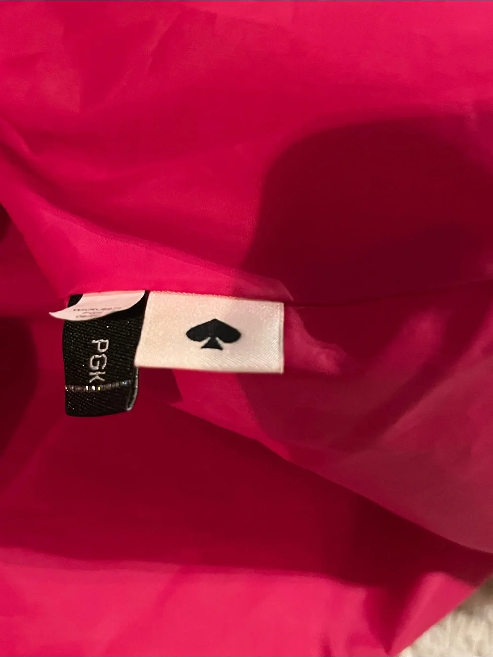 kate spade Bright Magenta Packable Nylon Backpack with Front Pocket